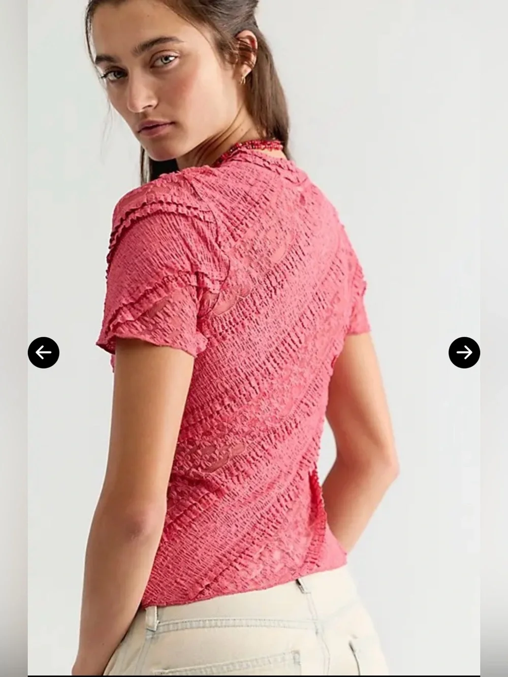 Free People Solita Lace Top in Vintage Rosey